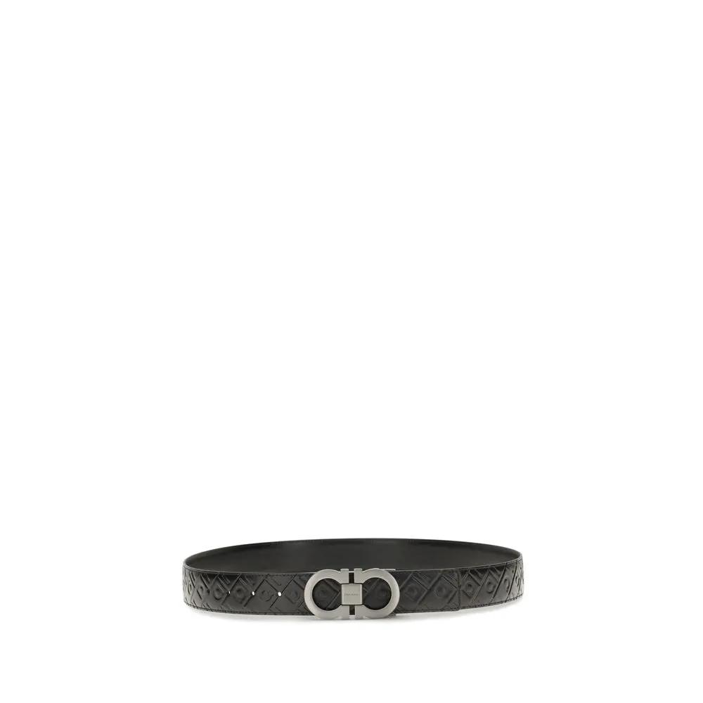 Ceinture Ferragamo Bos Taurus Regular en cuir de veau noir