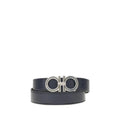 Ferragamo Blue Calf Leather Bos Taurus Belt