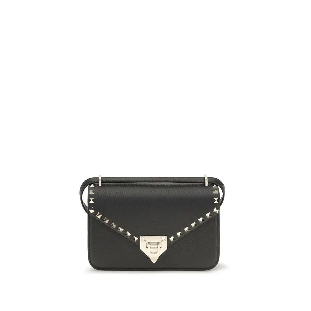 Sac bandoulière Valentino Garavani Bos Taurus en cuir de veau noir