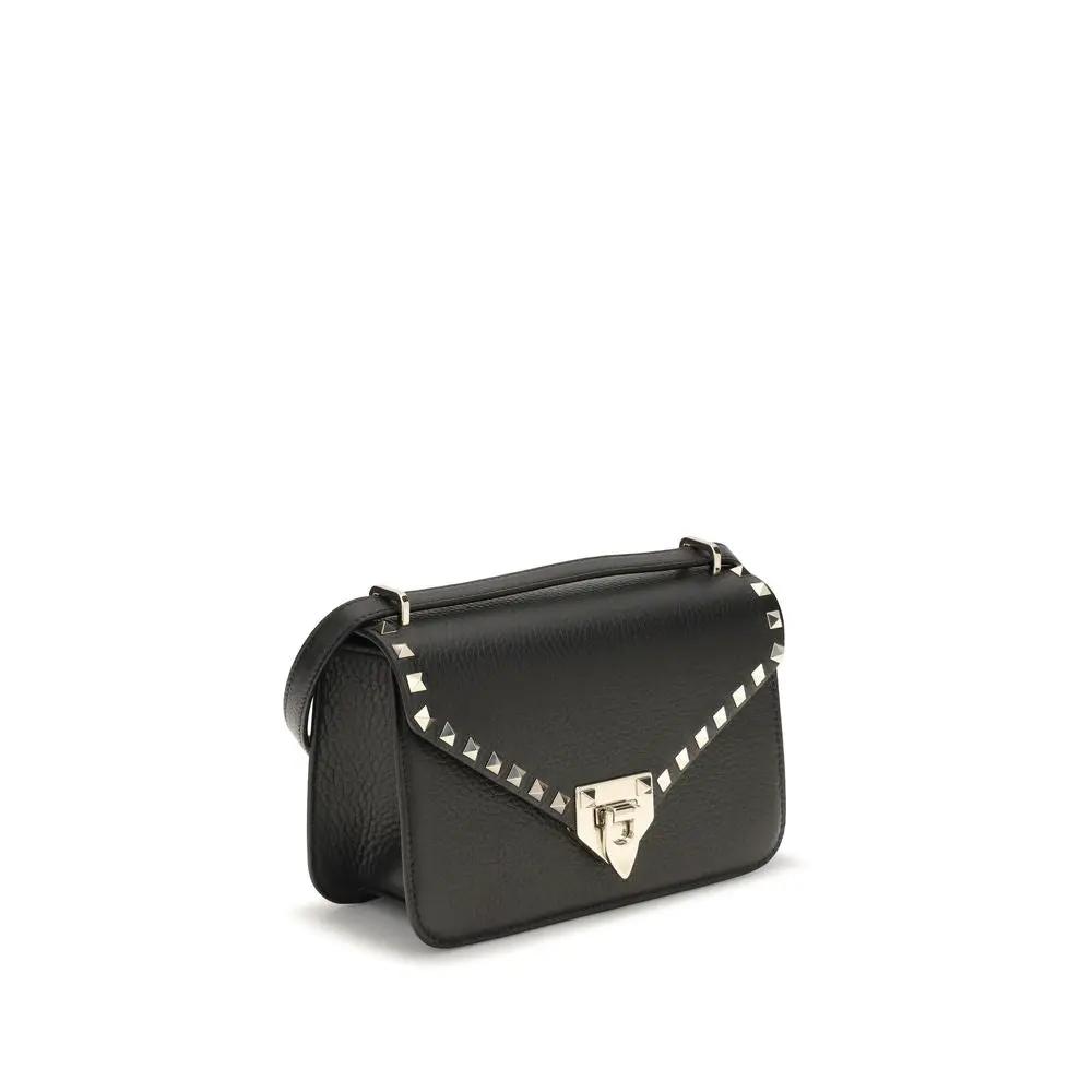 Sac bandoulière Valentino Garavani Bos Taurus en cuir de veau noir