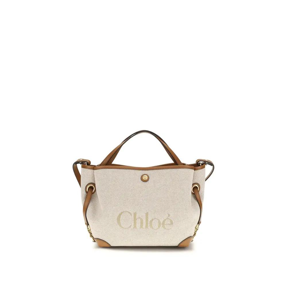 Sac porté épaule Chloé en tissu beige