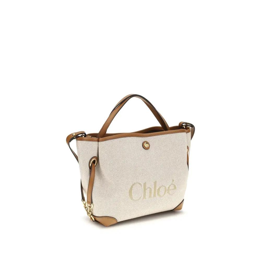 Sac porté épaule Chloé en tissu beige