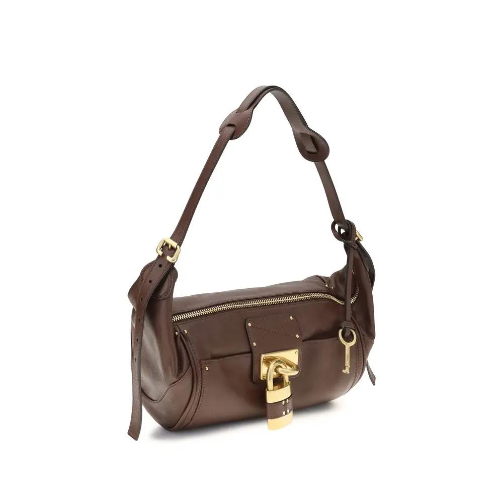Sac bandoulière Chloé Bos Taurus en cuir de veau marron