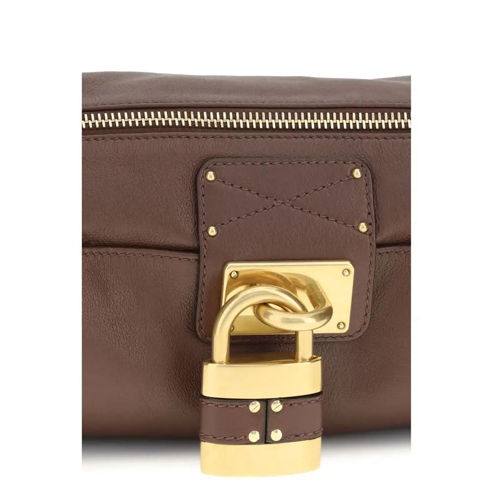 Sac bandoulière Chloé Bos Taurus en cuir de veau marron