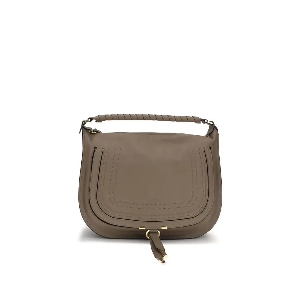 Sac bandoulière Chloé Bos Taurus en cuir de veau beige