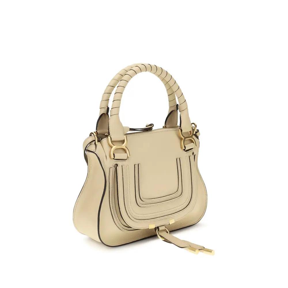 Sac bandoulière Chloé Bos Taurus en cuir de veau beige