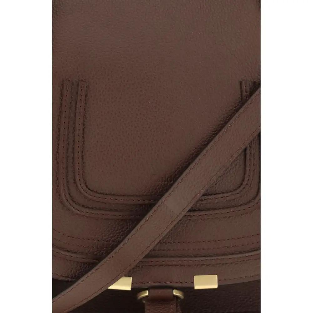 Sac bandoulière Chloé Bos Taurus en cuir de veau marron