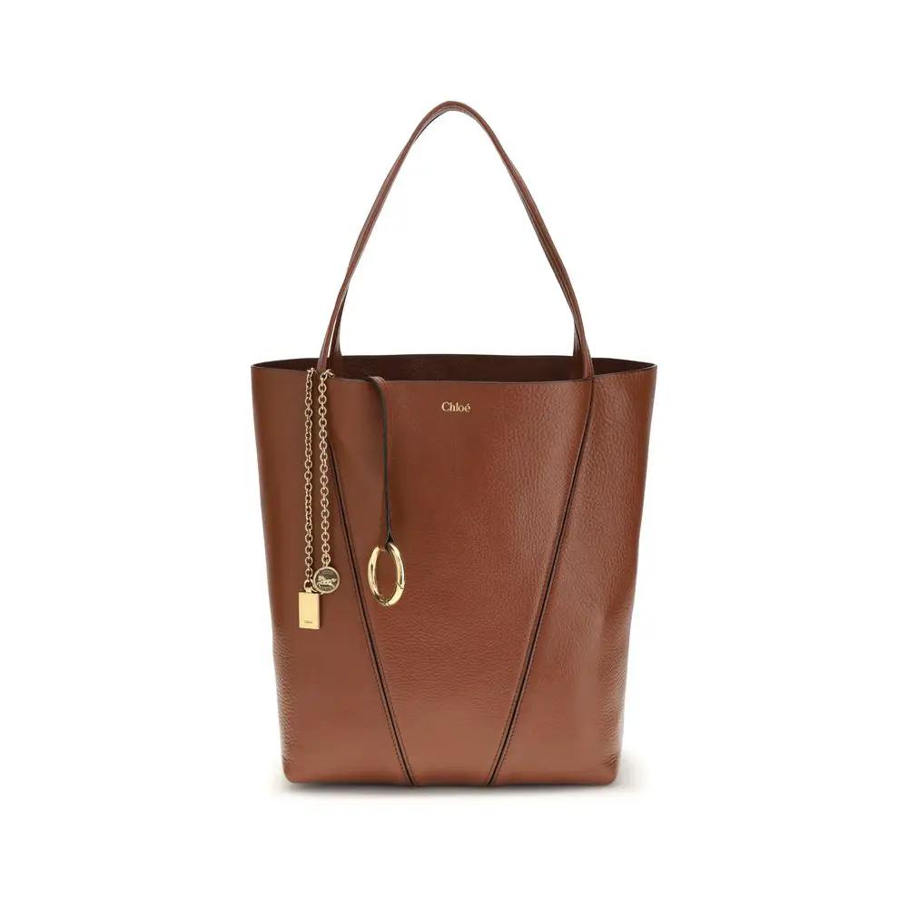 Sac bandoulière Chloé Bos Taurus en cuir de veau marron