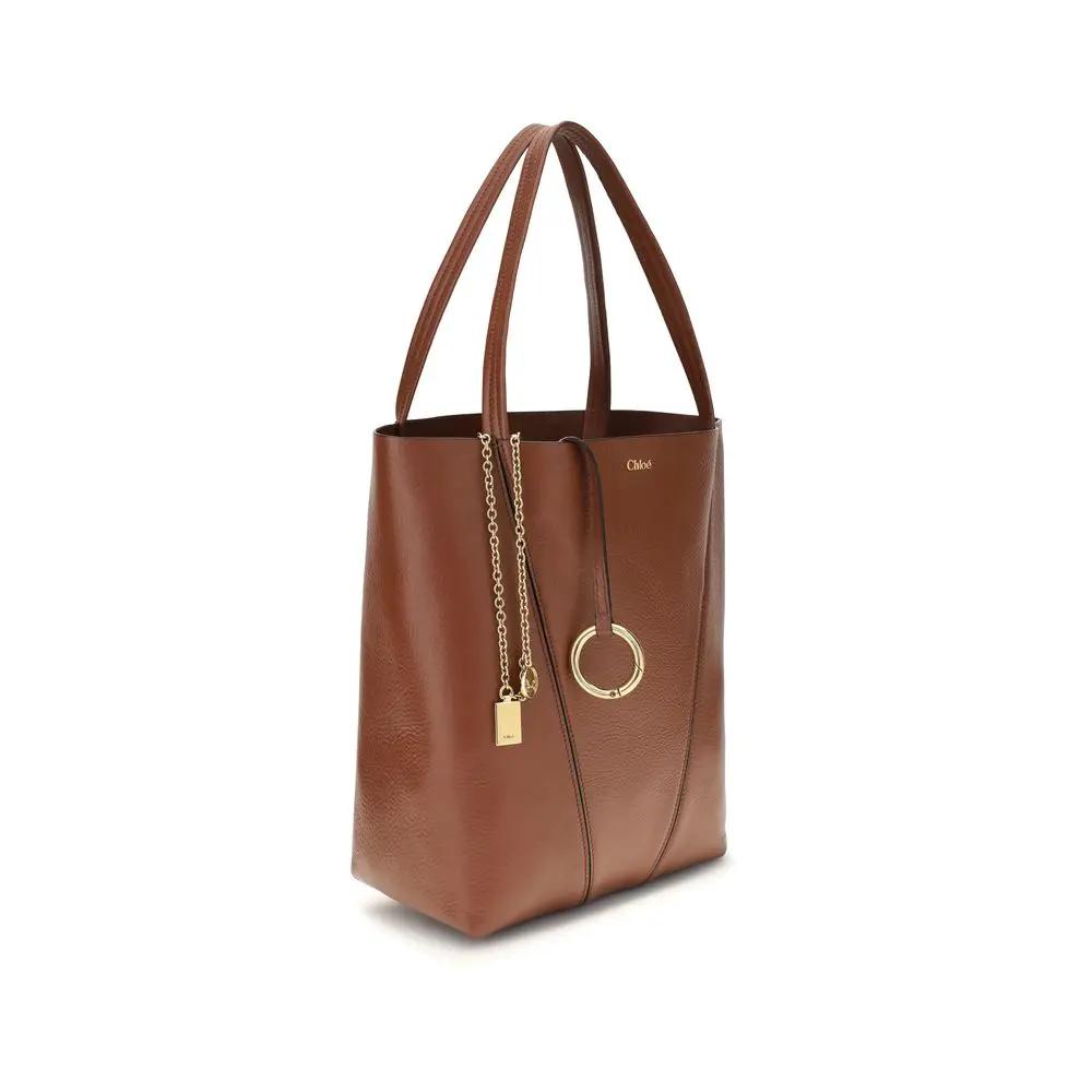 Sac bandoulière Chloé Bos Taurus en cuir de veau marron