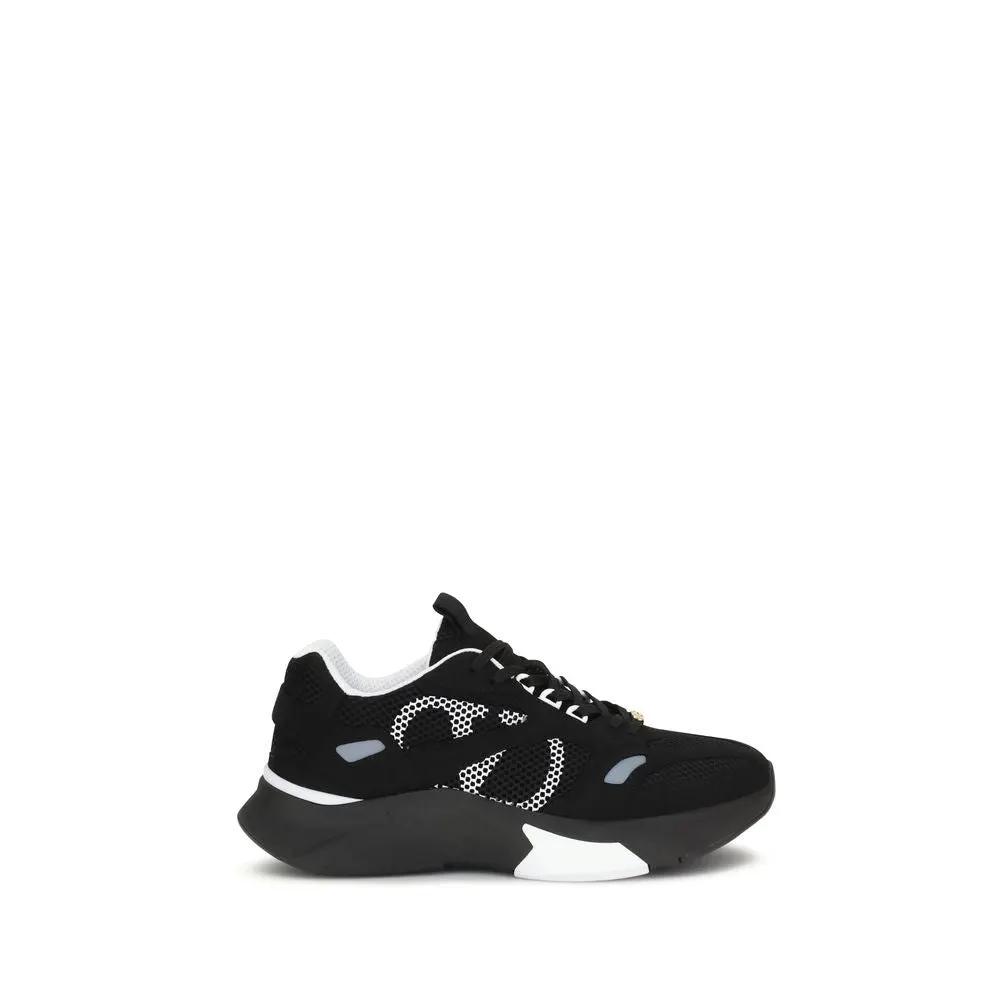 Baskets de sport en tissu noir Valentino Garavani