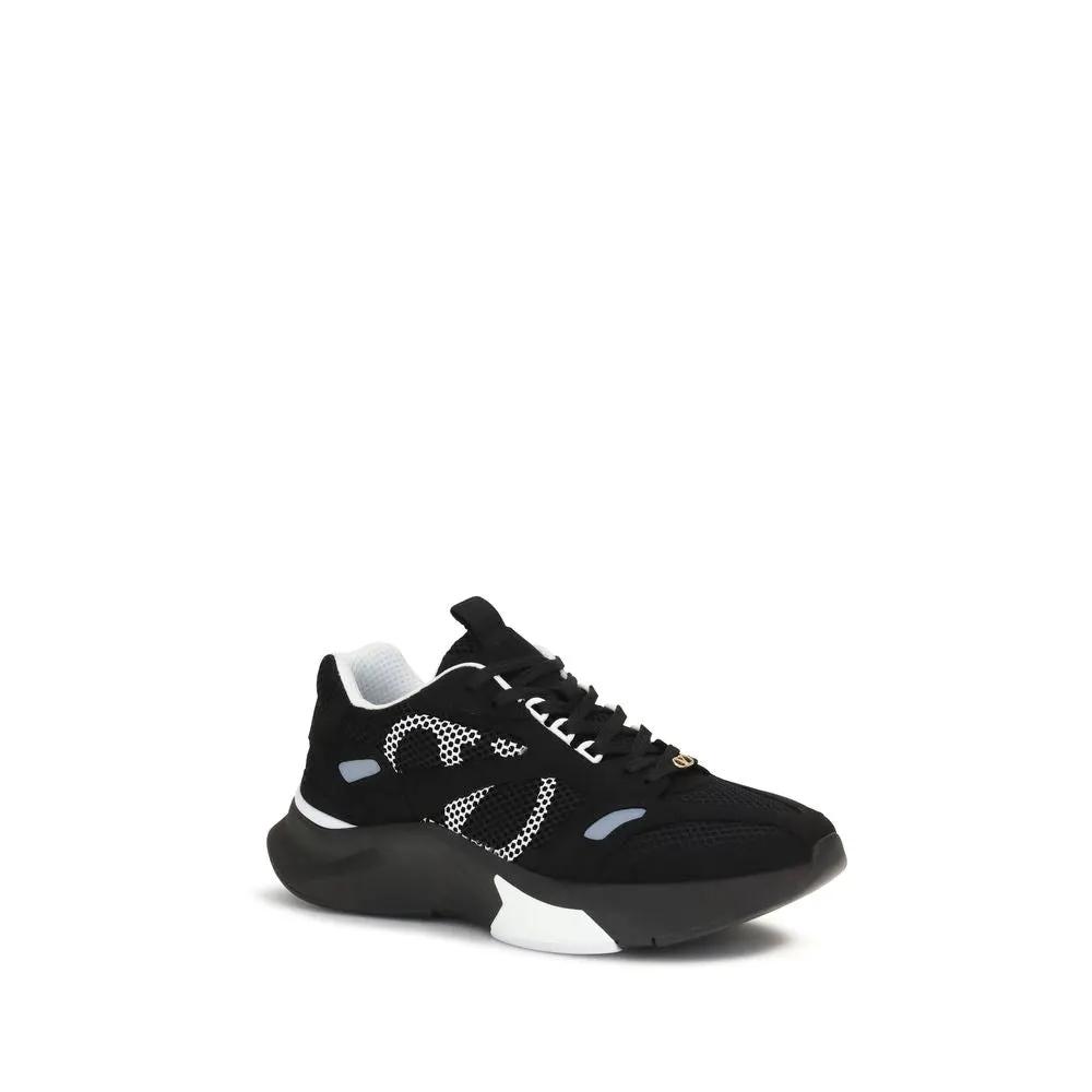 Baskets de sport en tissu noir Valentino Garavani