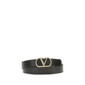 Ceinture Valentino Garavani Bos Taurus Regular en cuir de veau noir