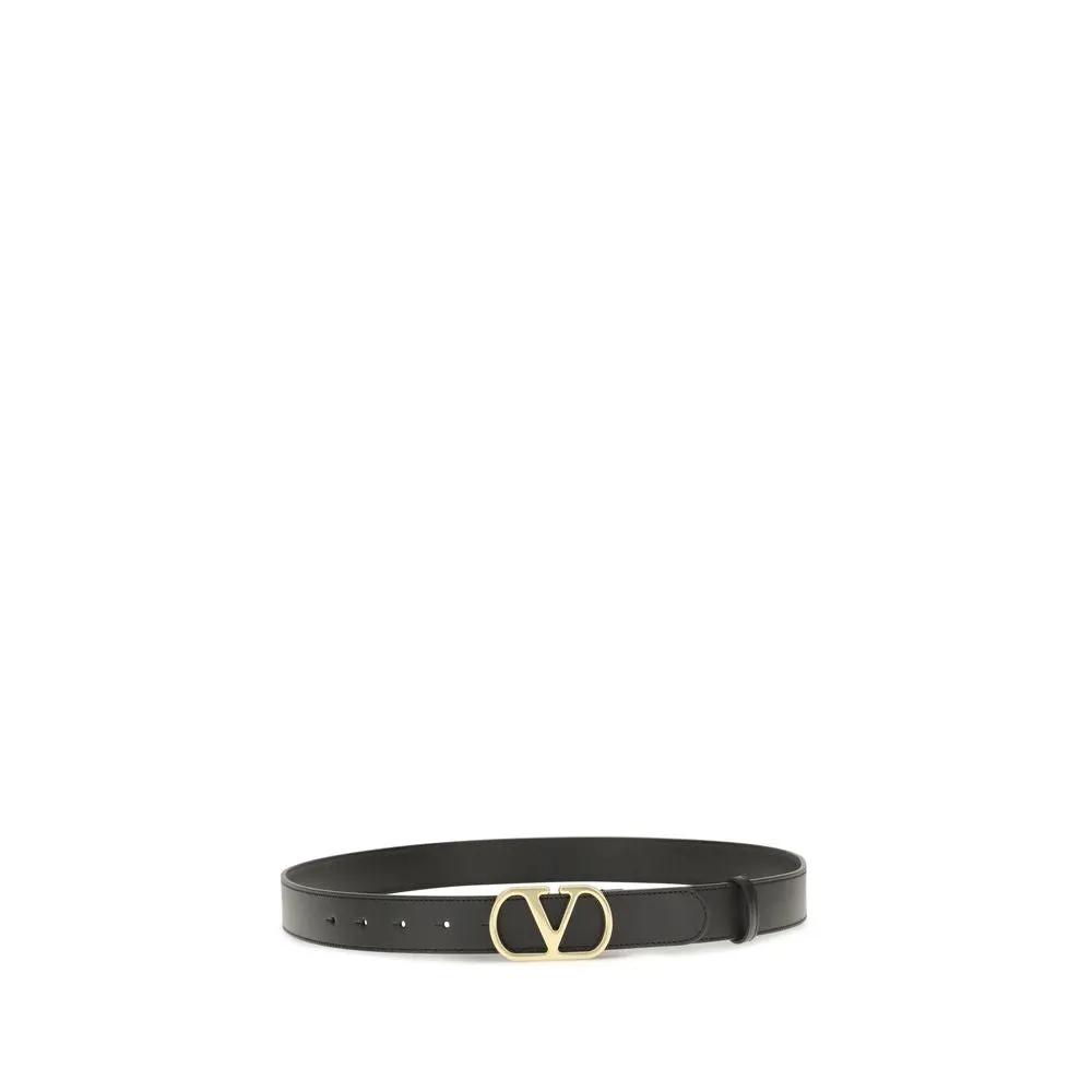 Ceinture Valentino Garavani Bos Taurus Regular en cuir de veau noir