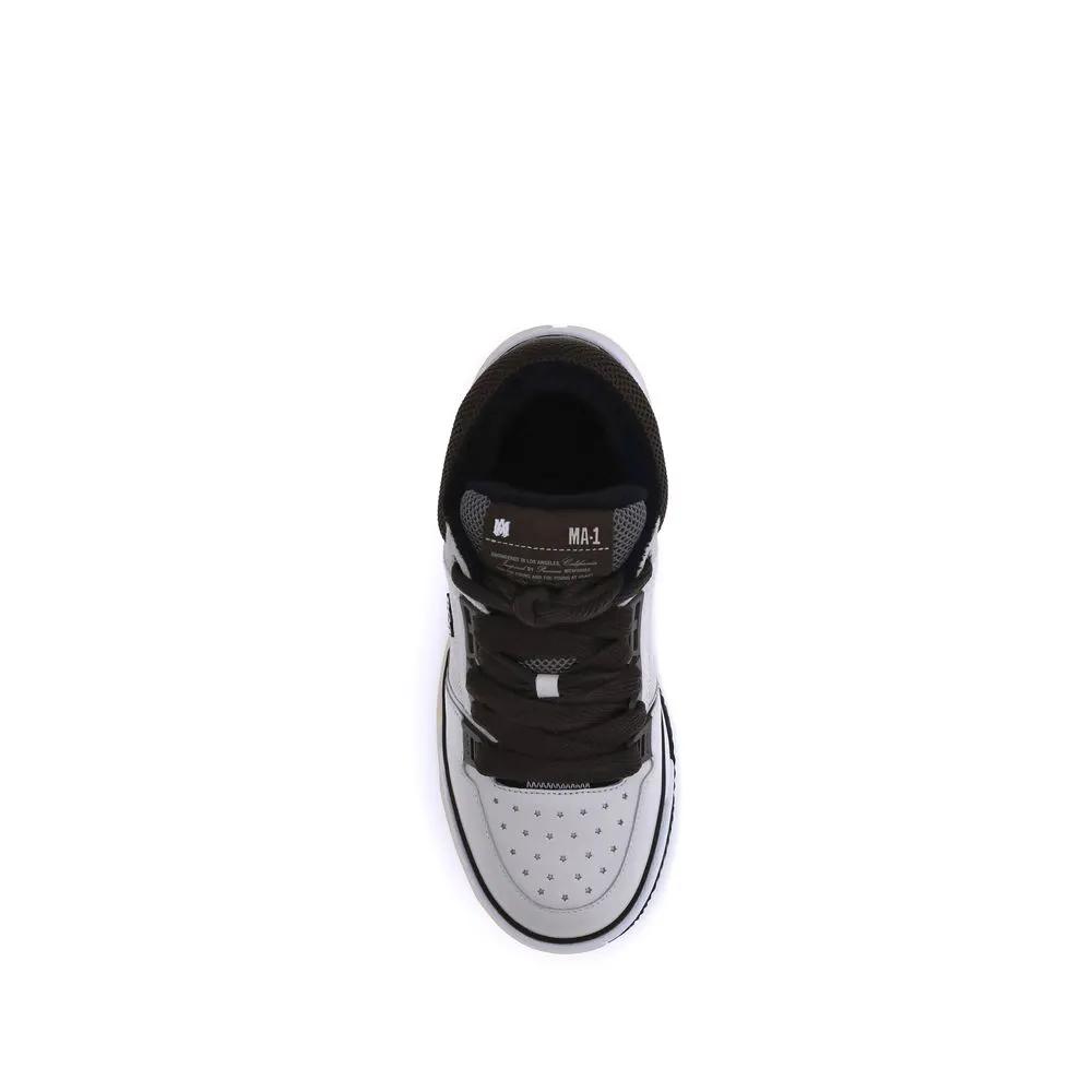 Amiri Brown Calf Leather Bos Taurus Low Top Sneakers