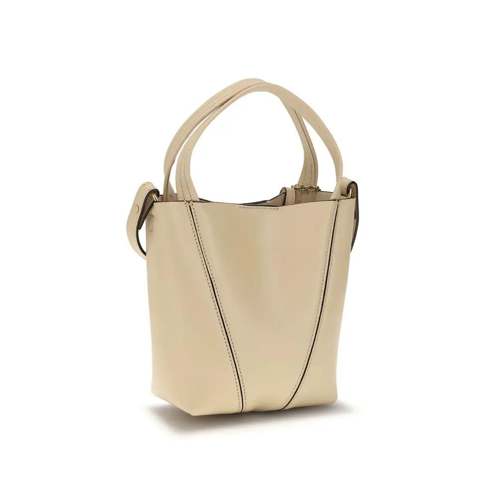 Sac bandoulière Chloé Bos Taurus en cuir de veau beige