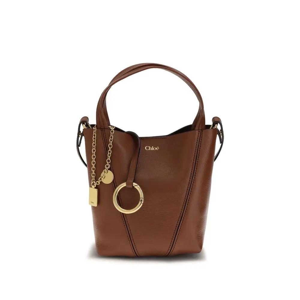 Sac bandoulière Chloé Bos Taurus en cuir de veau marron