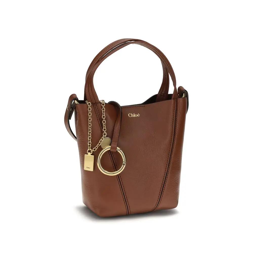 Sac bandoulière Chloé Bos Taurus en cuir de veau marron