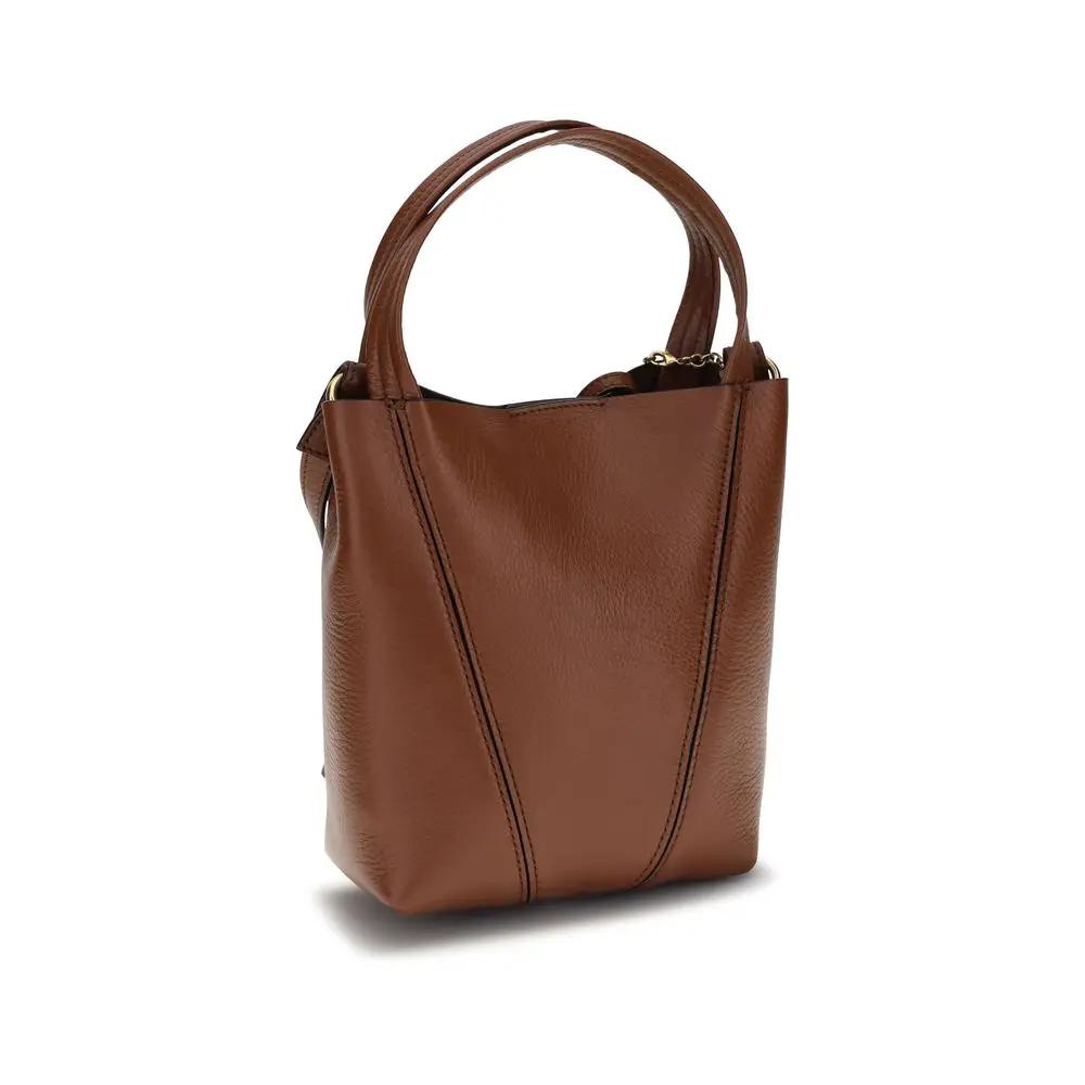 Sac bandoulière Chloé Bos Taurus en cuir de veau marron