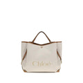 Sac bandoulière Chloé en coton beige