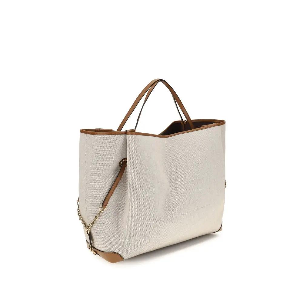 Sac bandoulière Chloé en coton beige