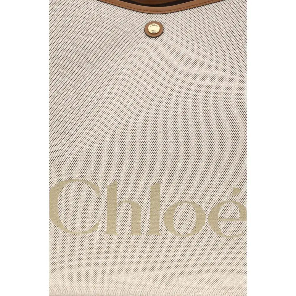 Sac bandoulière Chloé en coton beige