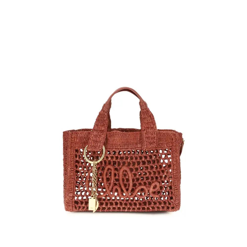 Sac à bandoulière Chloé en raphia multicolore
