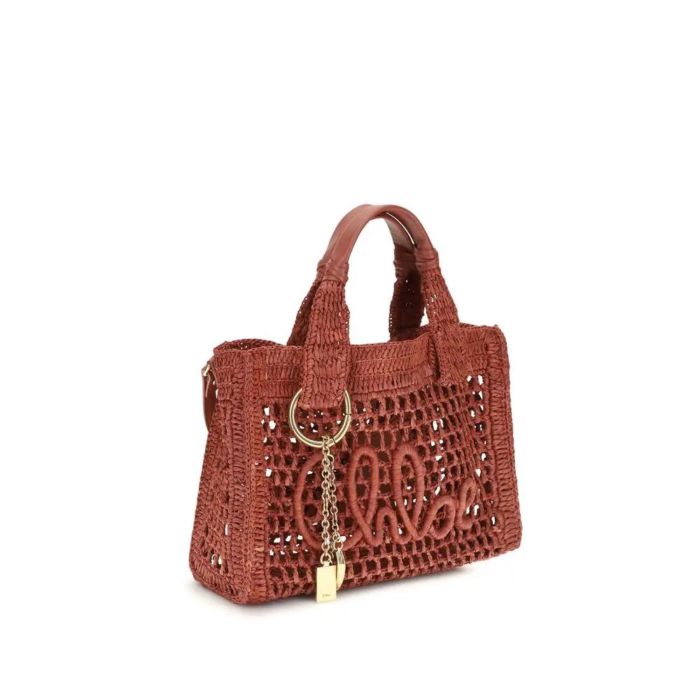 Sac à bandoulière Chloé en raphia multicolore