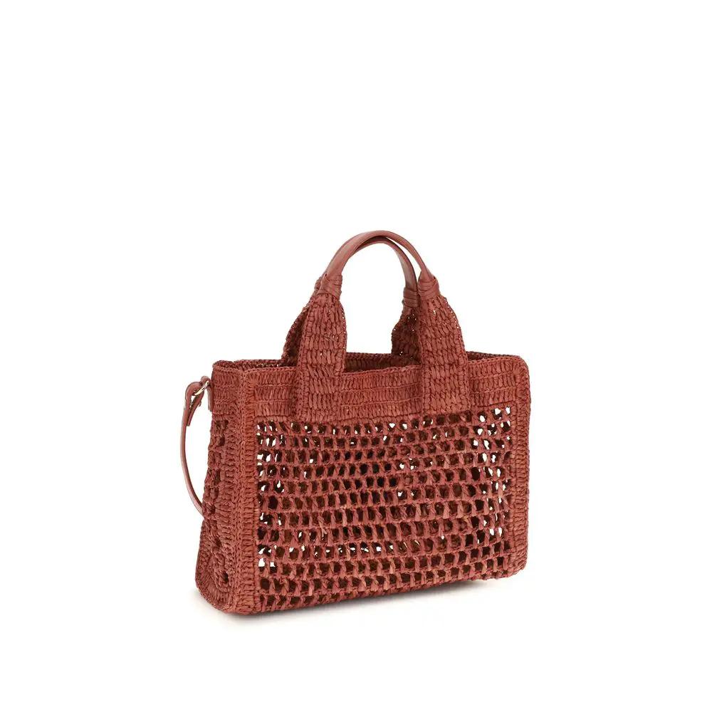 Sac à bandoulière Chloé en raphia multicolore