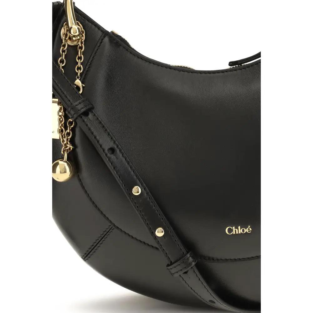 Sac bandoulière Chloé Bos Taurus en cuir de veau noir