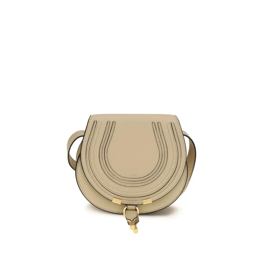 Sac bandoulière Chloé Bos Taurus en cuir de veau beige