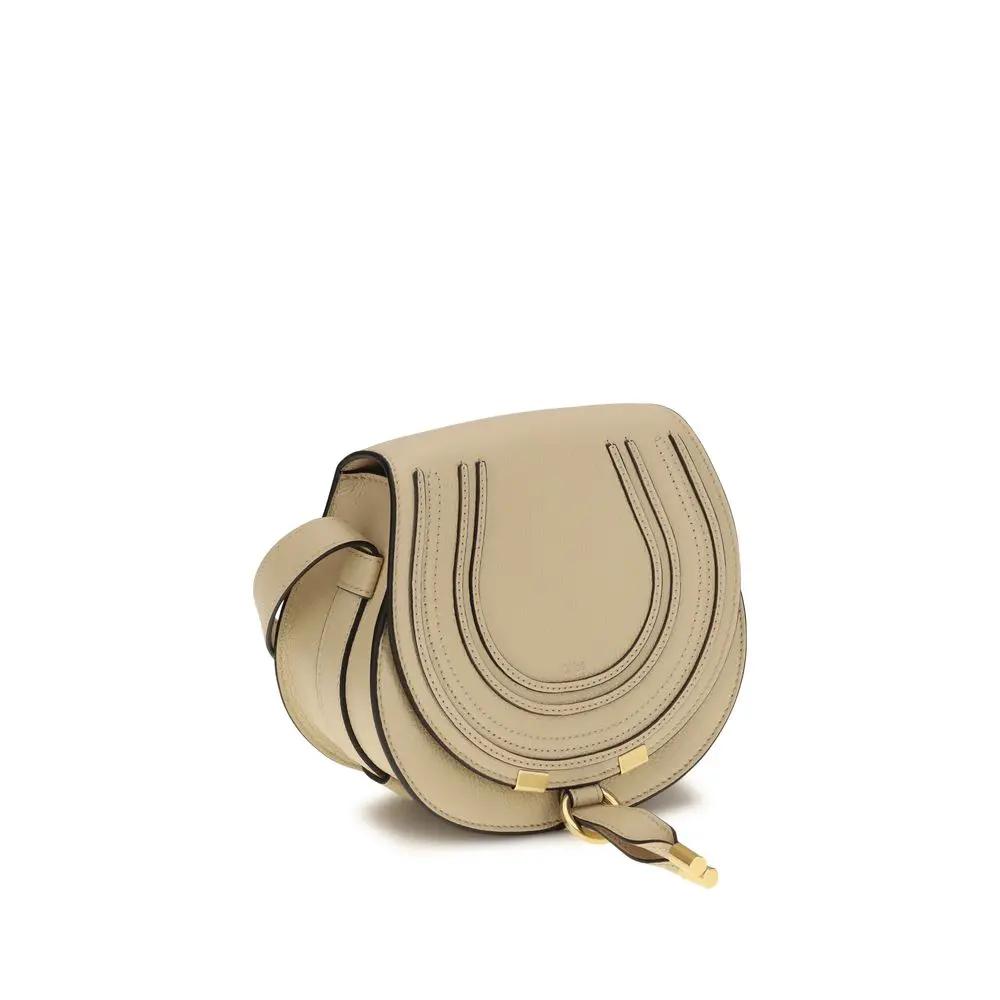 Sac bandoulière Chloé Bos Taurus en cuir de veau beige
