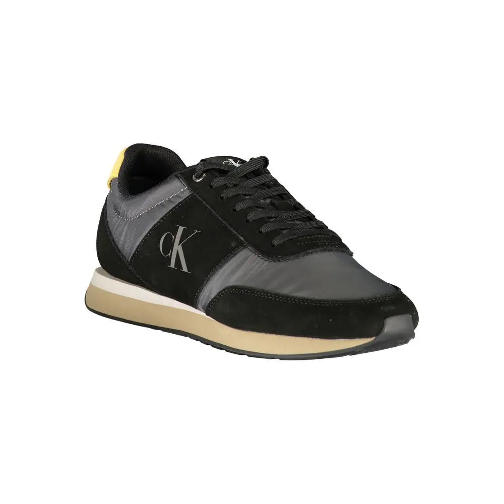 Baskets Calvin Klein noires en polyester pour homme
