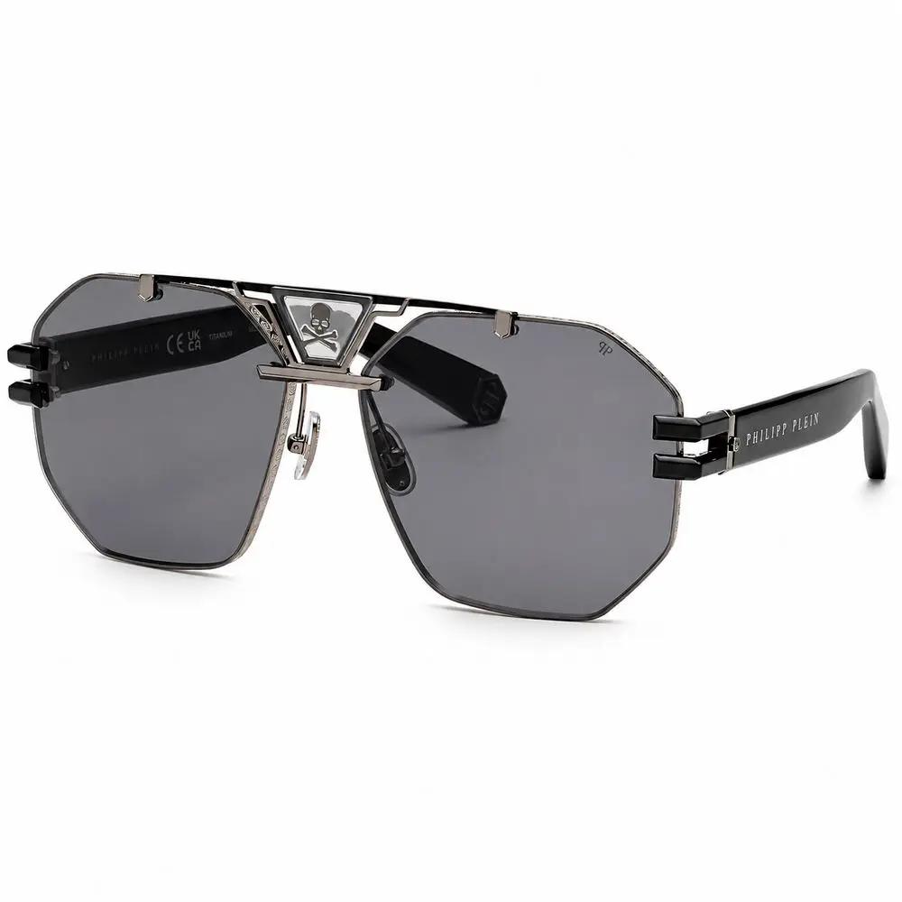 Lunettes de soleil Philipp Plein en métal noir
