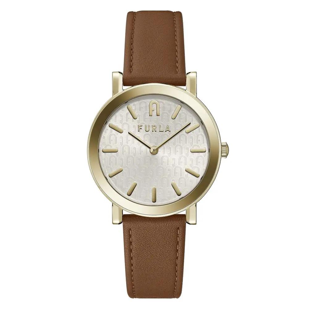 Montre habillée Furla en cuir marron