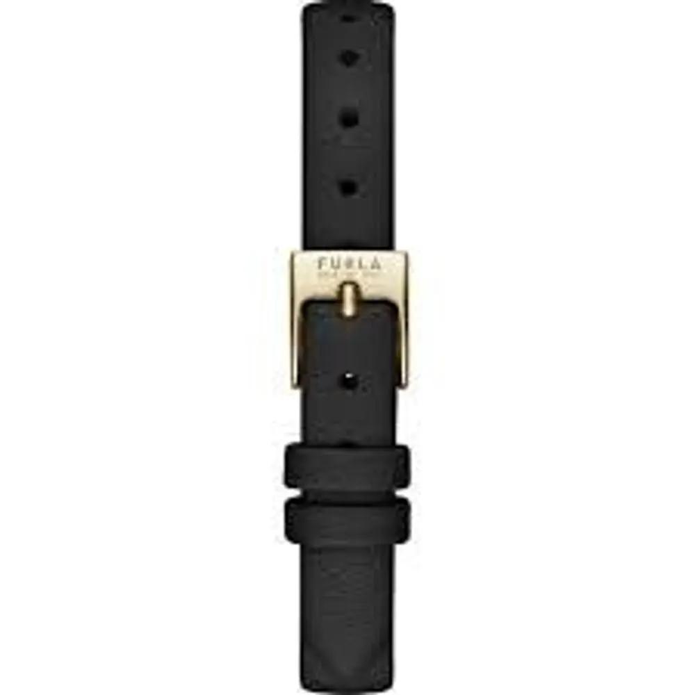 Montre habillée en cuir noir Furla