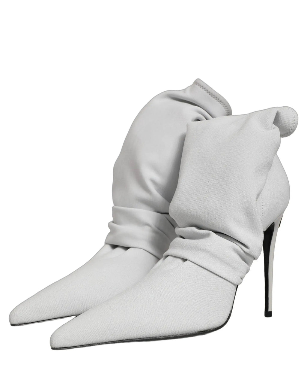 Dolce & Gabbana Gray Stretch Socks Heels Ankle Boots Shoes