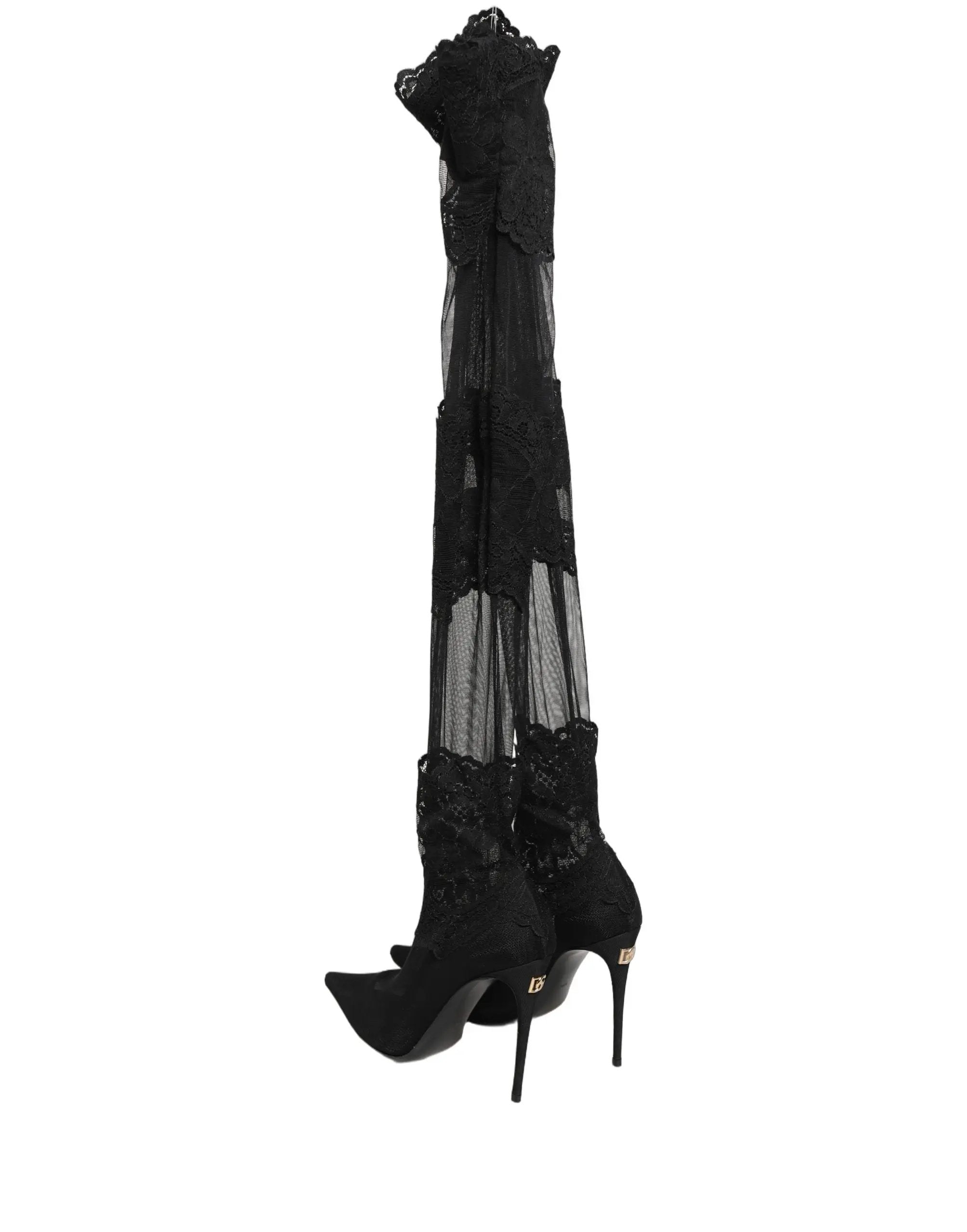Dolce & Gabbana Cuissardes Chaussettes Escarpins Bottes Noir