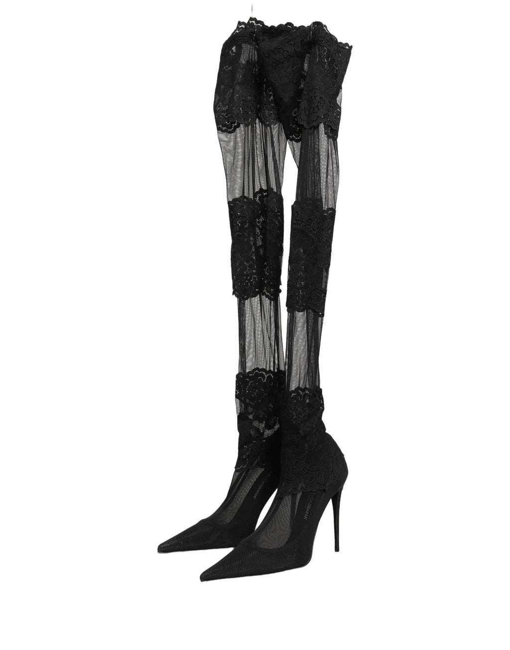 Dolce & Gabbana Cuissardes Chaussettes Escarpins Bottes Noir