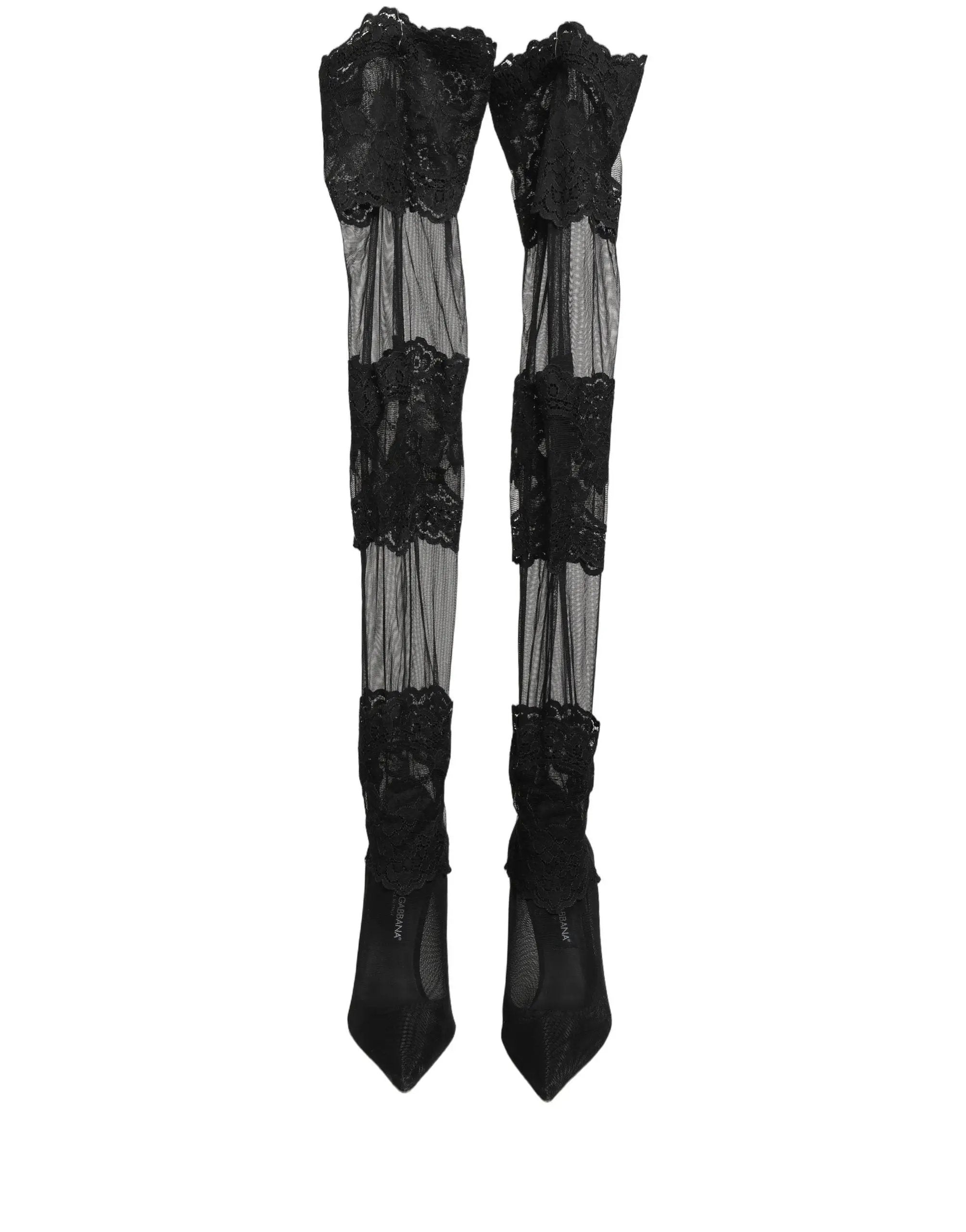 Dolce & Gabbana Cuissardes Chaussettes Escarpins Bottes Noir