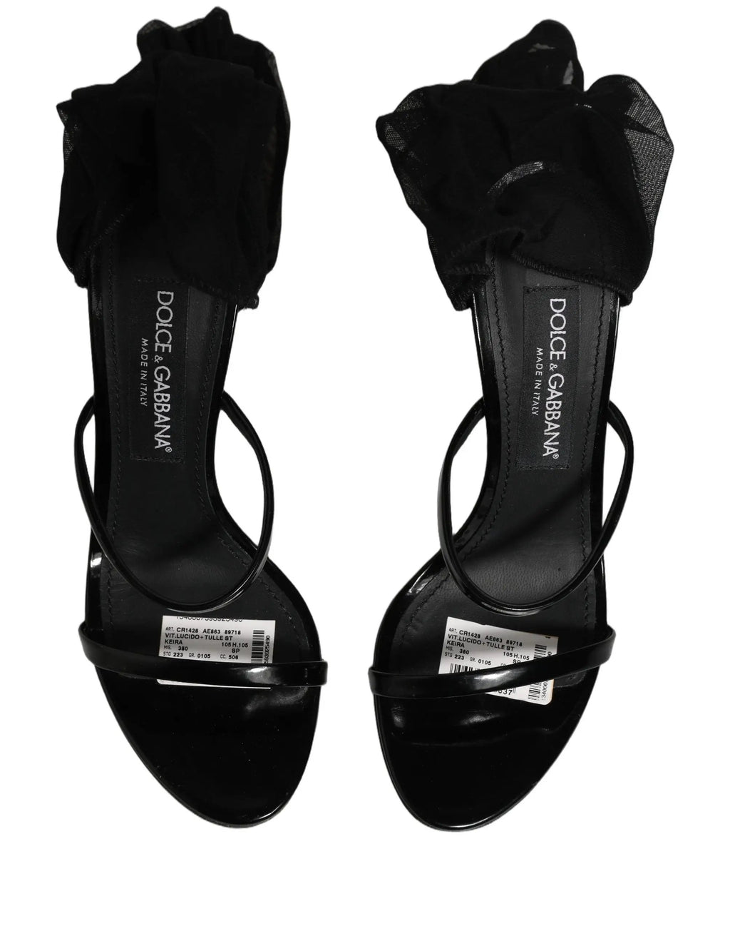 Dolce & Gabbana Sandales à talons aiguilles Chaussettes Bottes montantes noires