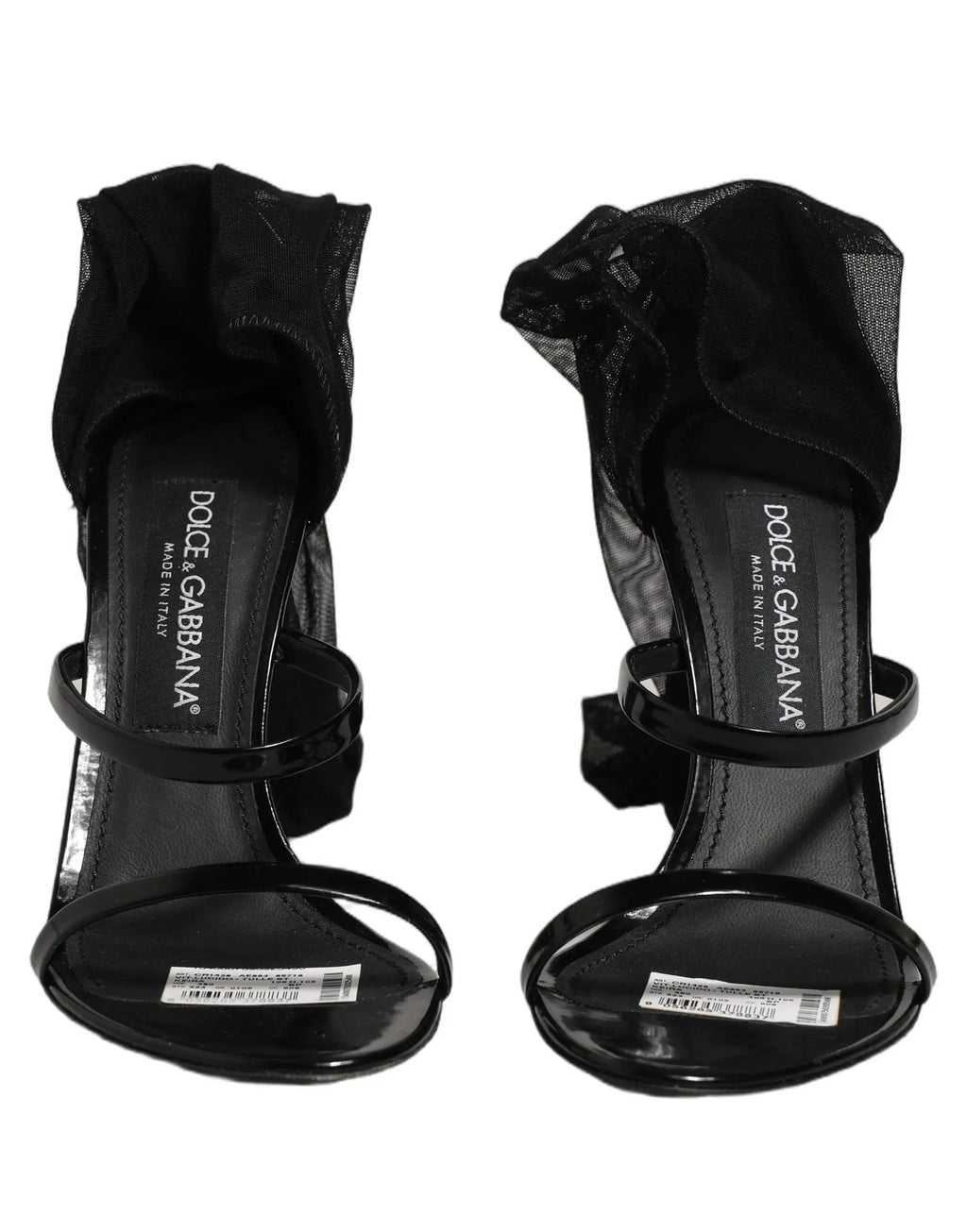 Dolce & Gabbana Sandales à talons aiguilles Chaussettes Bottes montantes noires