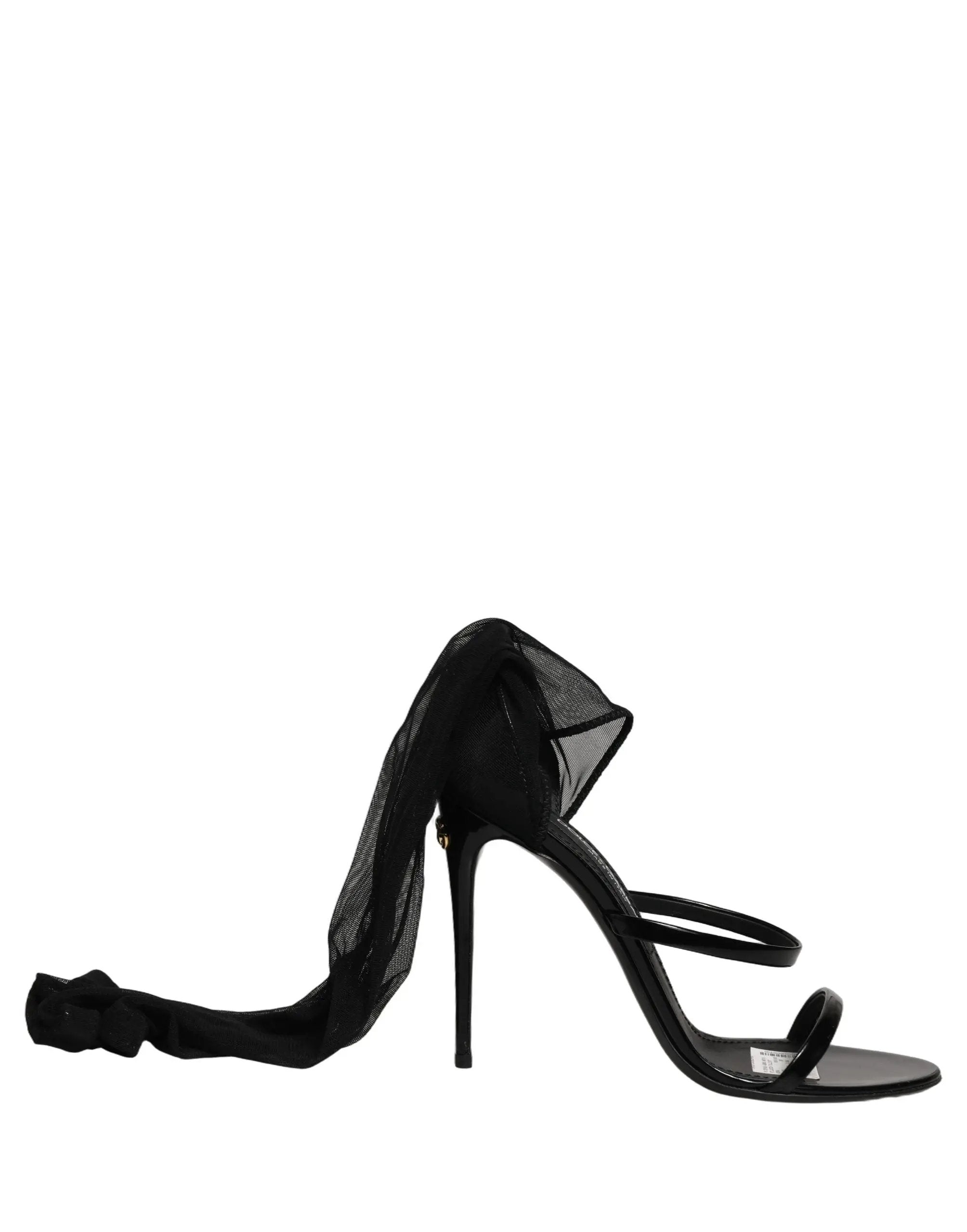 Dolce & Gabbana Sandales à talons aiguilles Chaussettes Bottes montantes noires