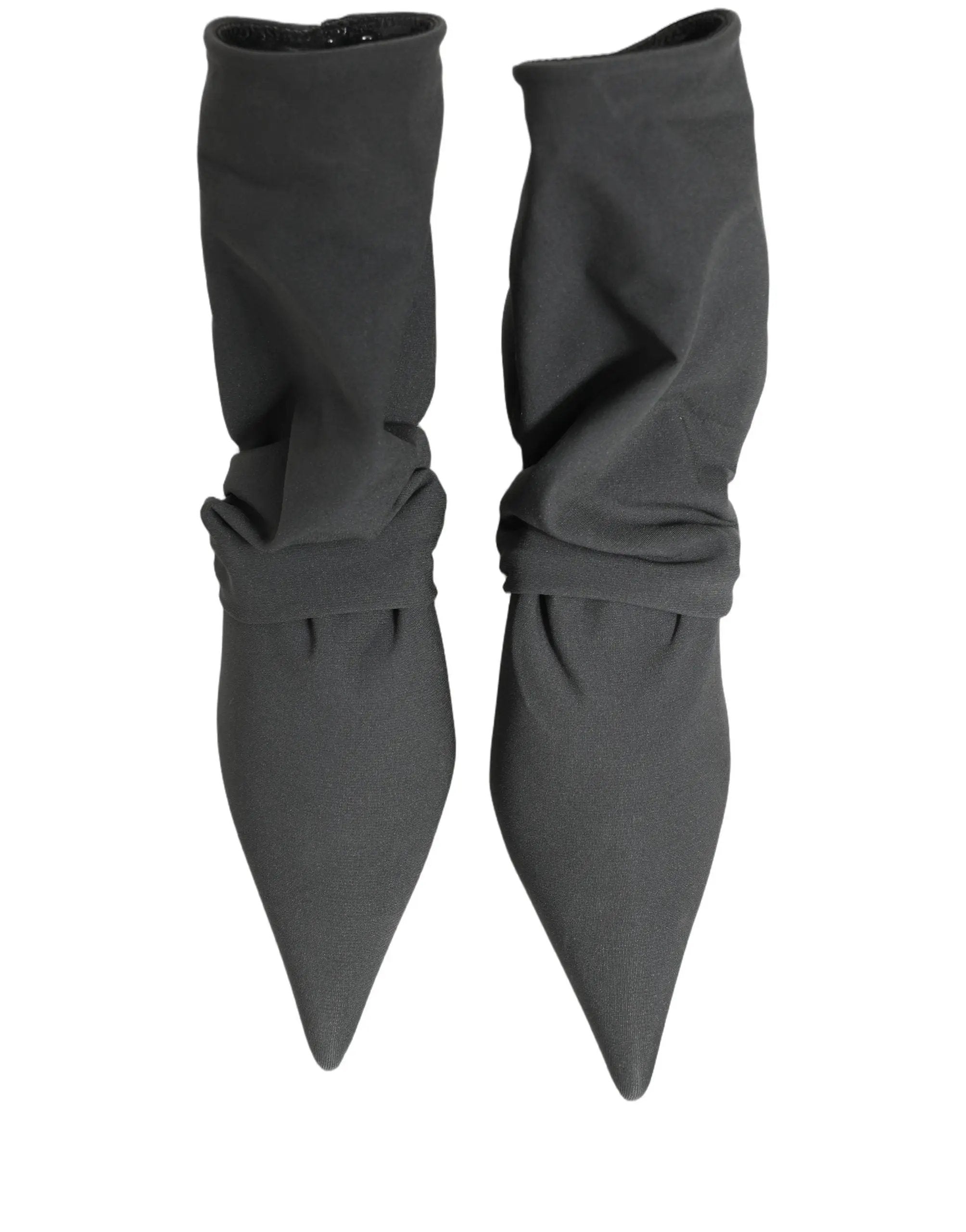 Dolce & Gabbana Bottines chaussettes à talons grises en stretch