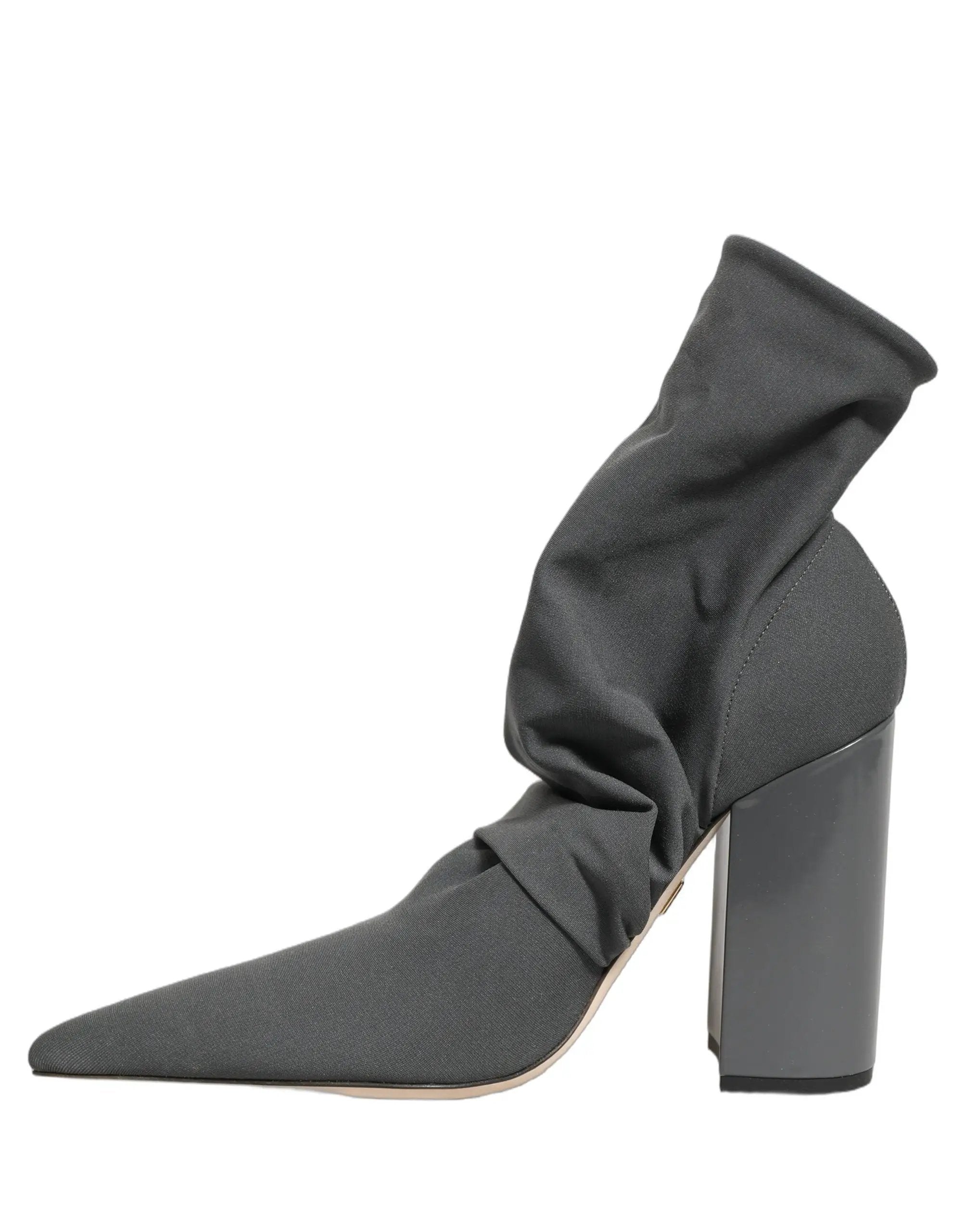 Dolce & Gabbana Bottines chaussettes à talons grises en stretch
