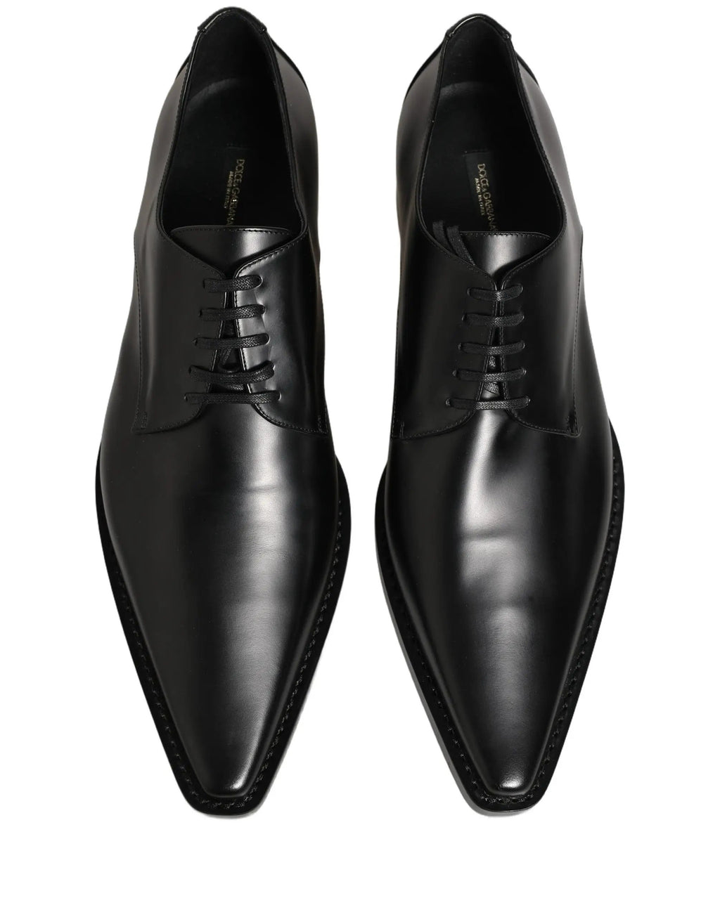 Chaussures habillées Richelieu Dolce & Gabbana en cuir noir à lacets