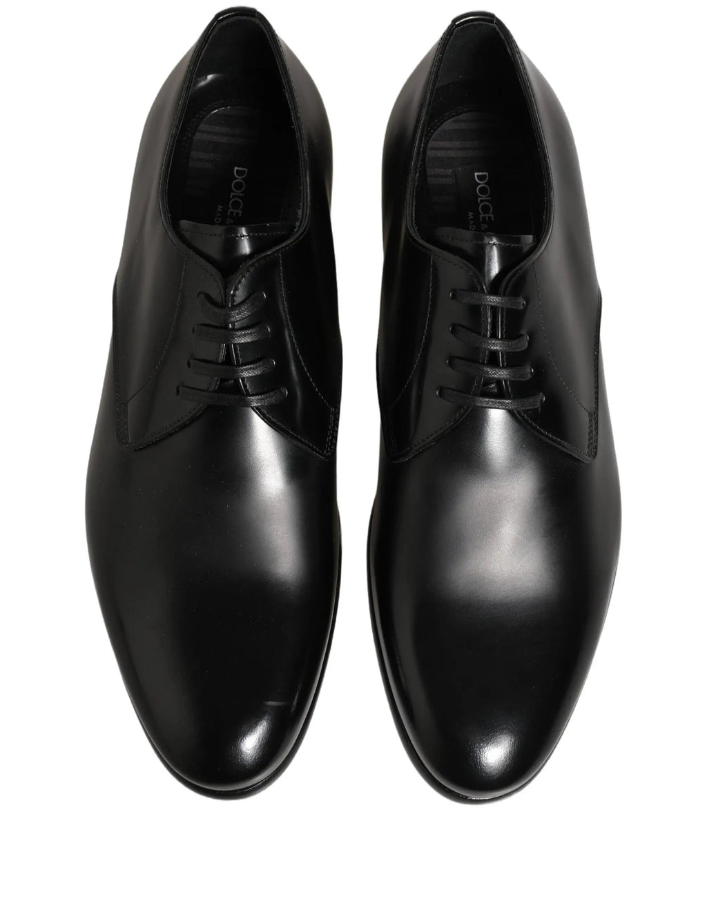 Dolce & Gabbana Black Leather Lace Up Derby Dress Shoes