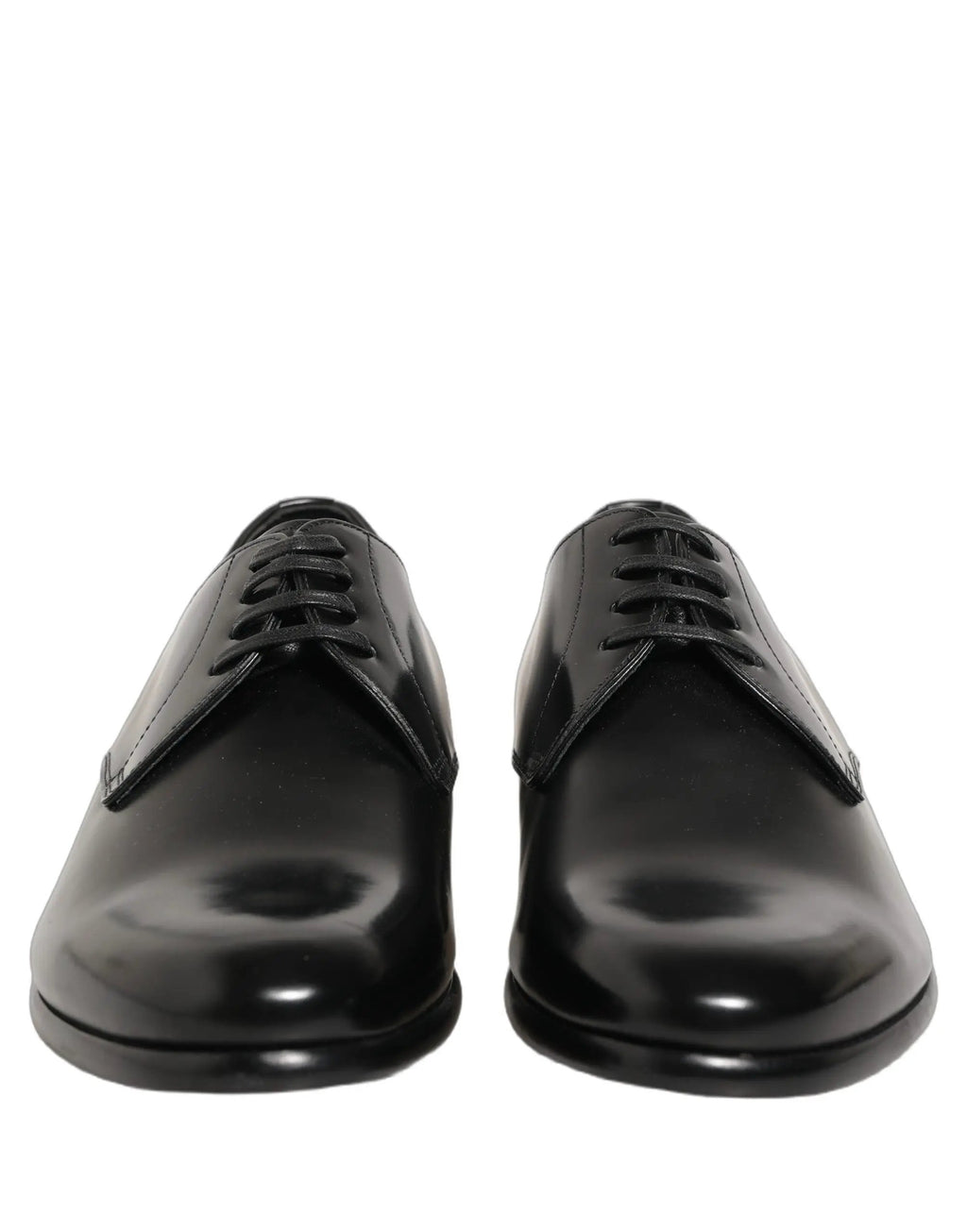 Dolce & Gabbana Black Leather Lace Up Derby Dress Shoes