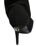 Chaussures Dolce & Gabbana Bottines à talons chaussettes extensibles noires