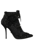 Chaussures Bottines en résille ornée noires Dolce & Gabbana