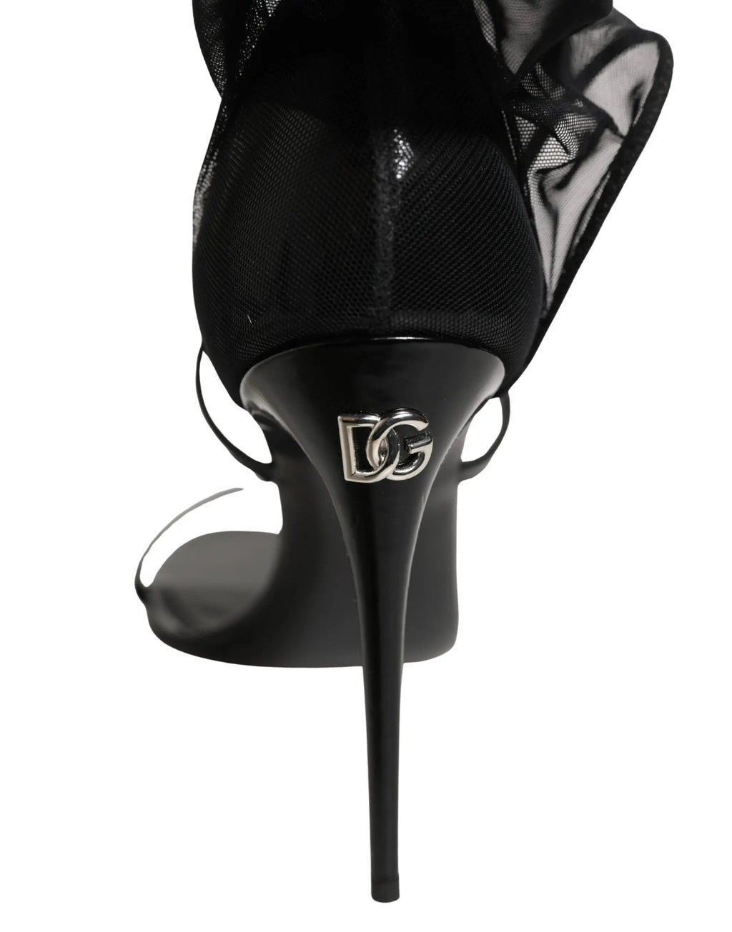 Dolce & Gabbana Black Stiletto Sandals Socks High Boots Shoes